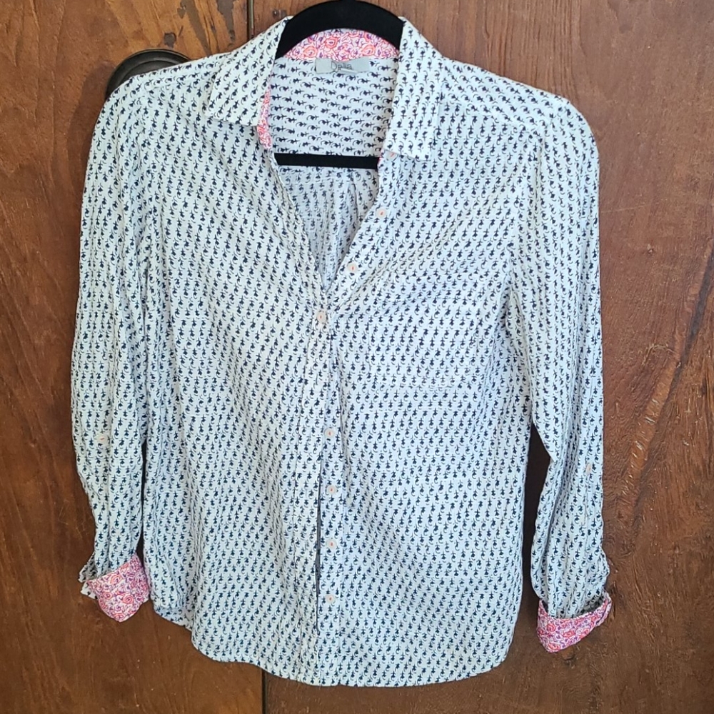 Dalia long sleeve button down top